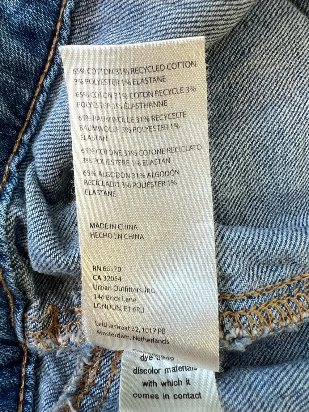 Pilcro Anthropologie The Wanderer Cutoff Raw Hem Blue Denim 3" Jean Shorts, 27 - Picture 9 of 10